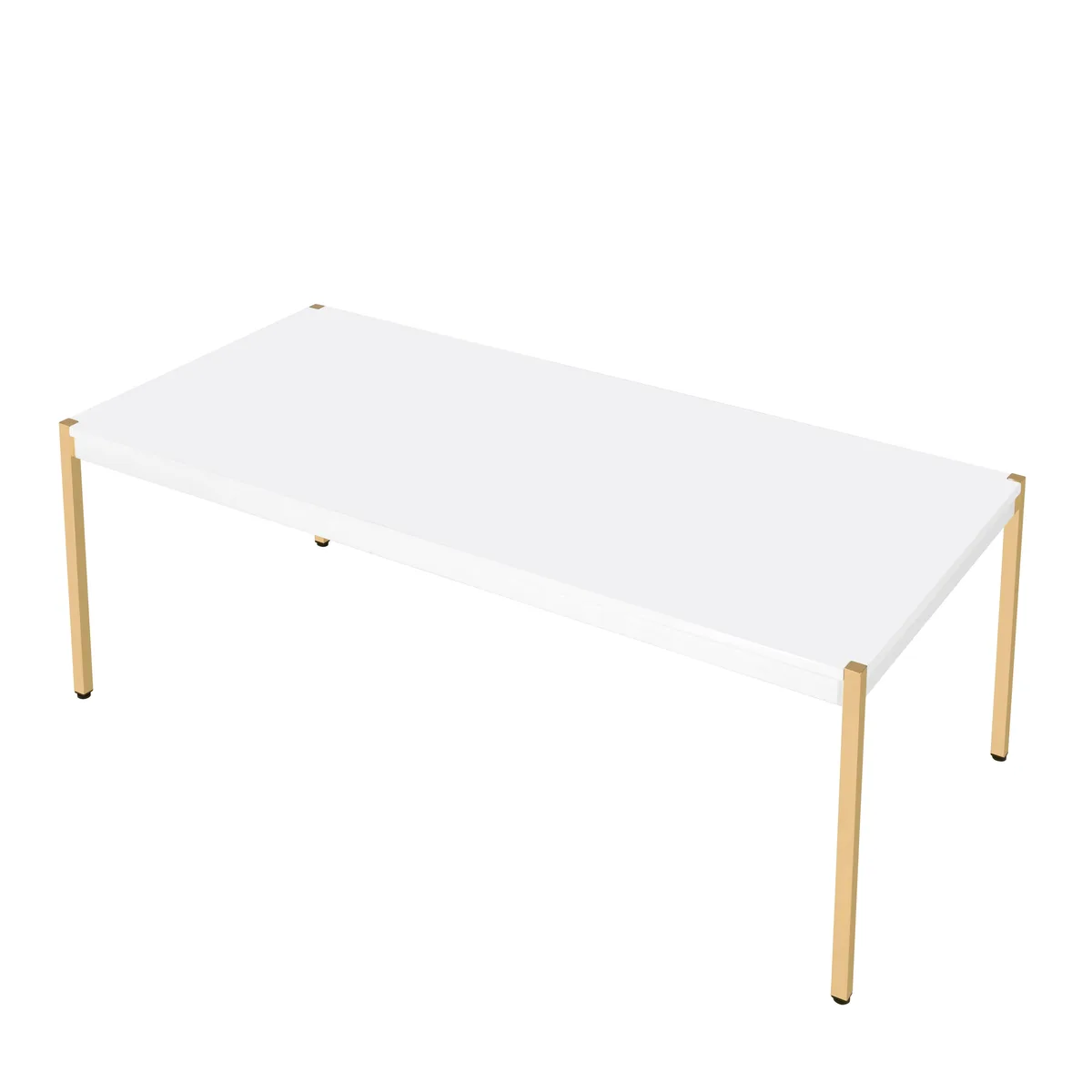 Otrac Coffee Table in White & Gold Finish — view 4
